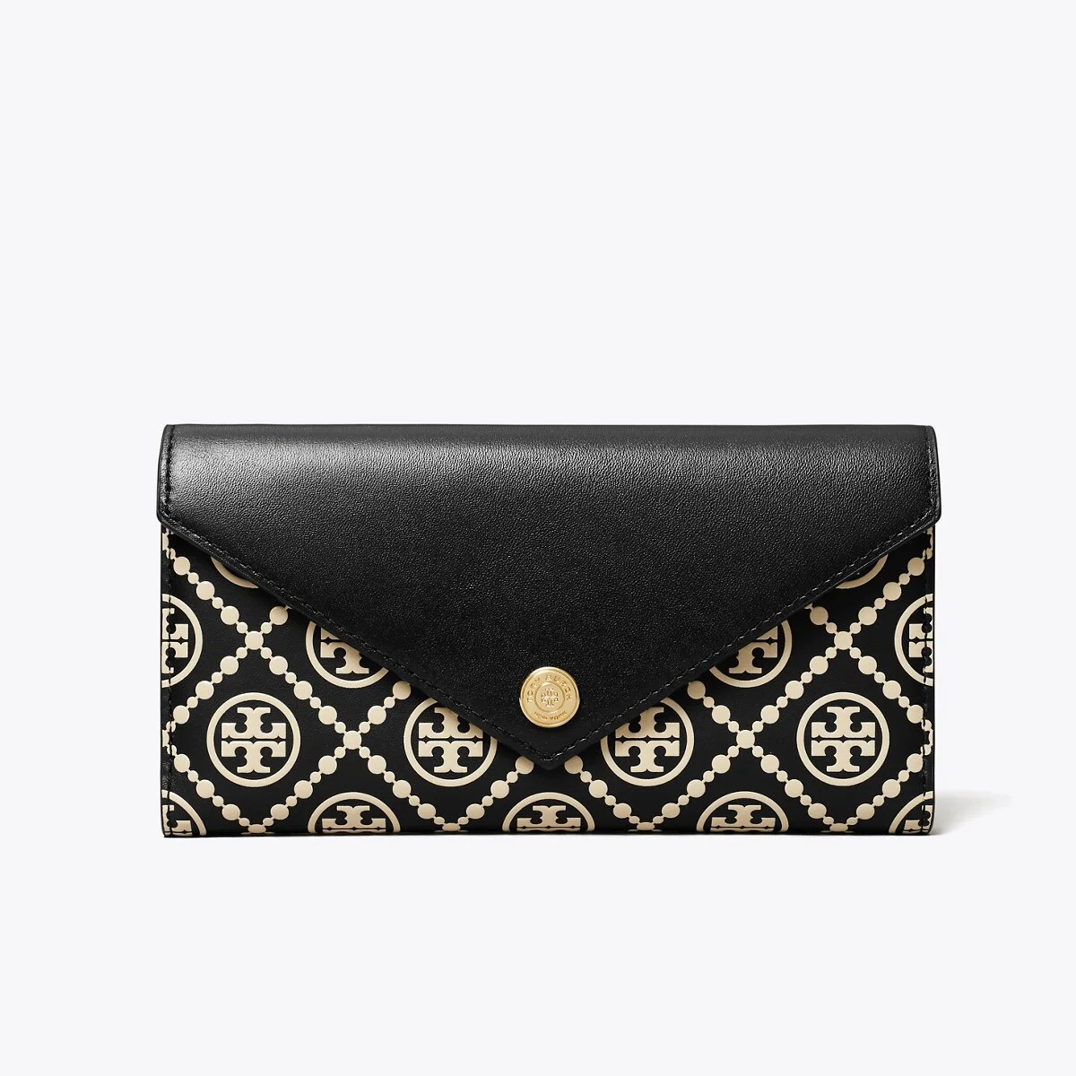 T Monogram Contrast Embossed Envelope Wallet - 1