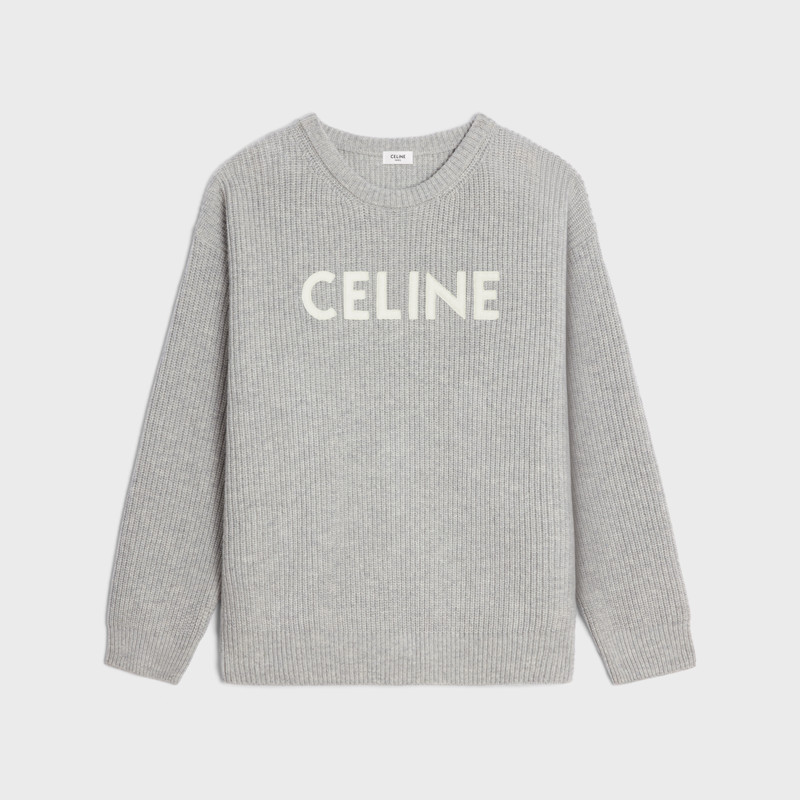 oversized celine sweater in ribbed wool 1