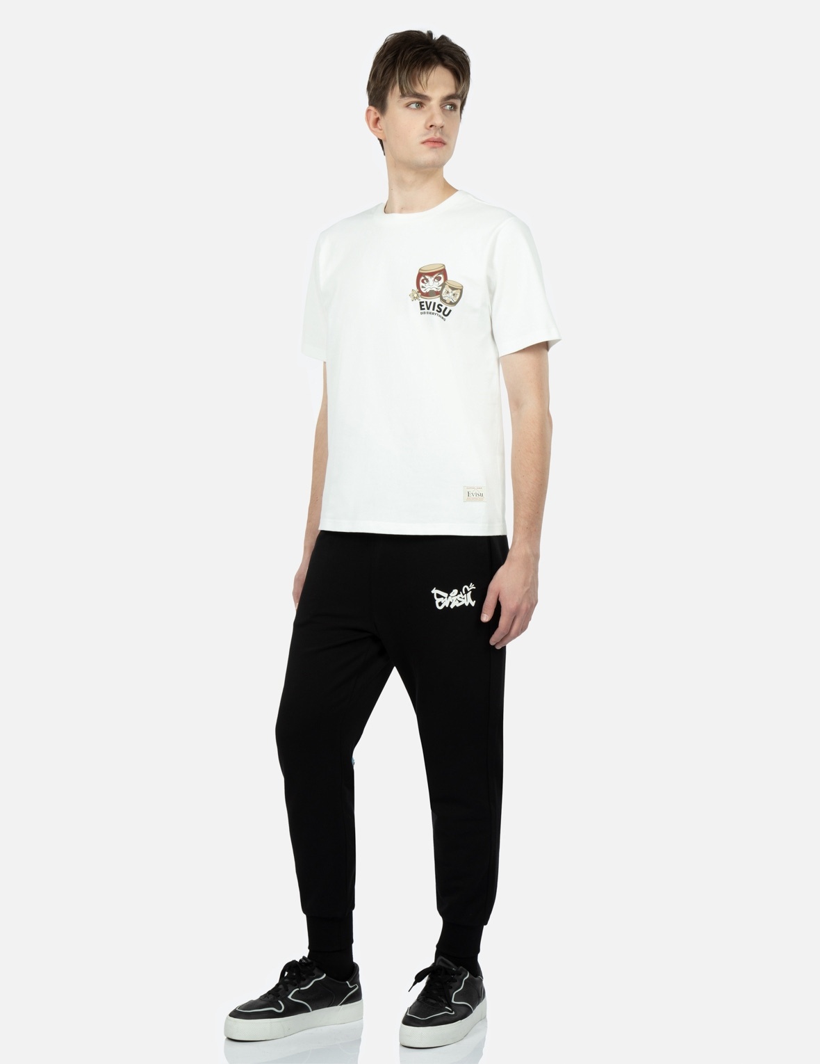 GRAFFITI DARUMA DAICOCK PRINT SWEATPANTS - 4