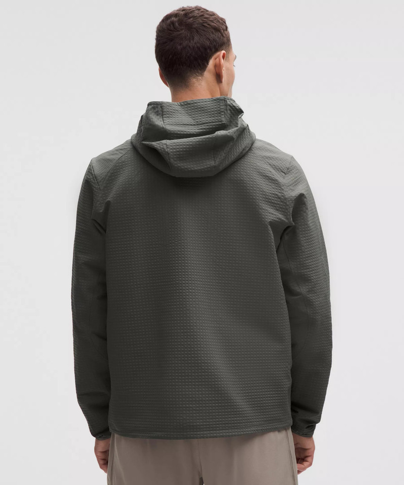 Grid Fleece High-Neck Pullover Hoodie 3