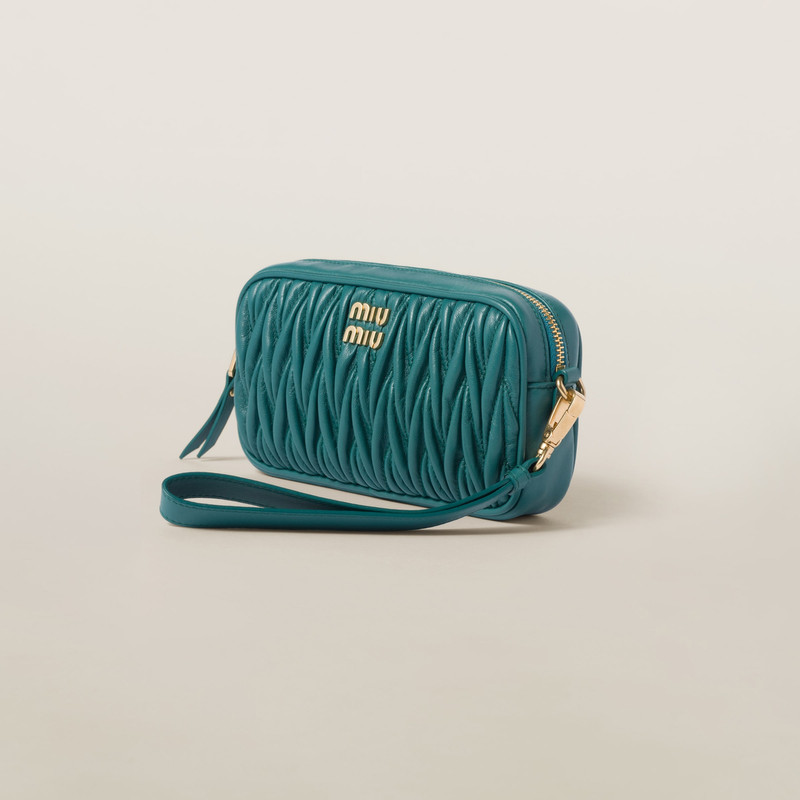 Miu Miu Matelassé nappa leather pouch outlook