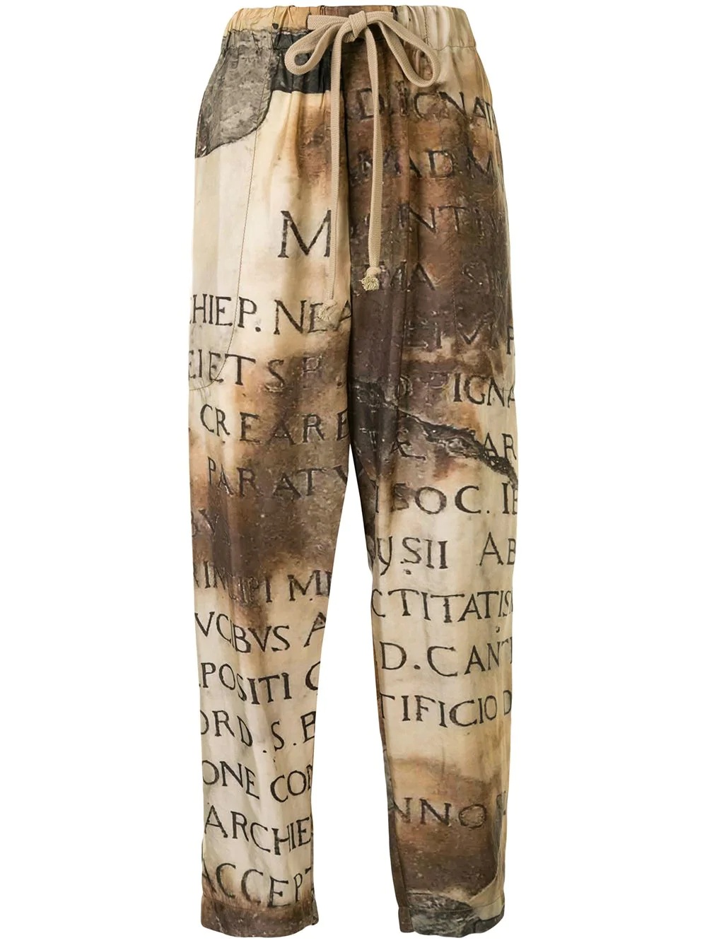 scroll print trousers - 1