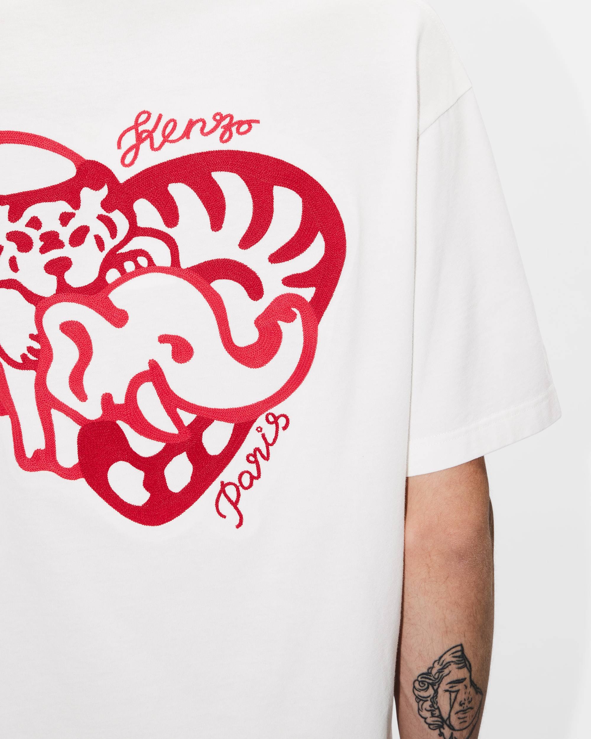 'KENZO Heart' oversized embroidered T-shirt - 11