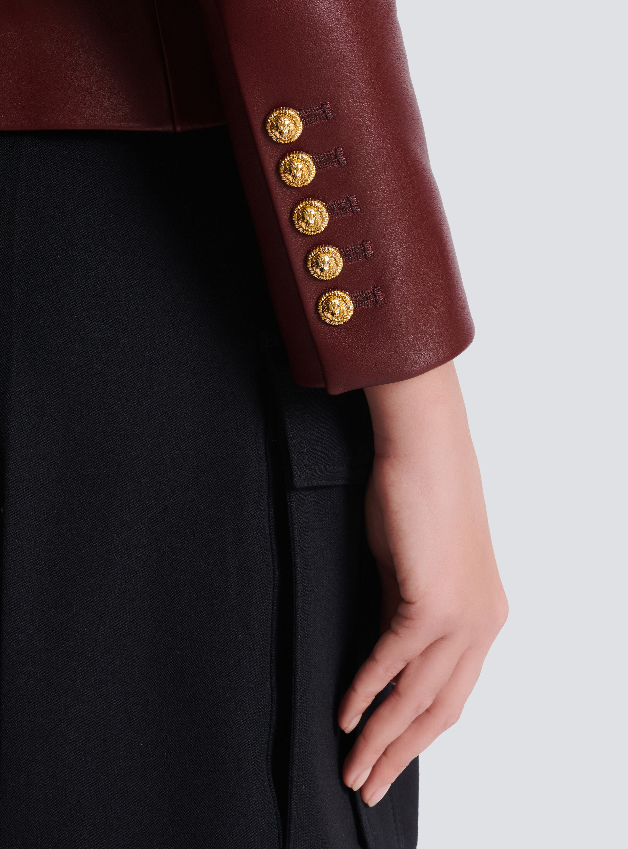 6-button lambskin jacket - 6