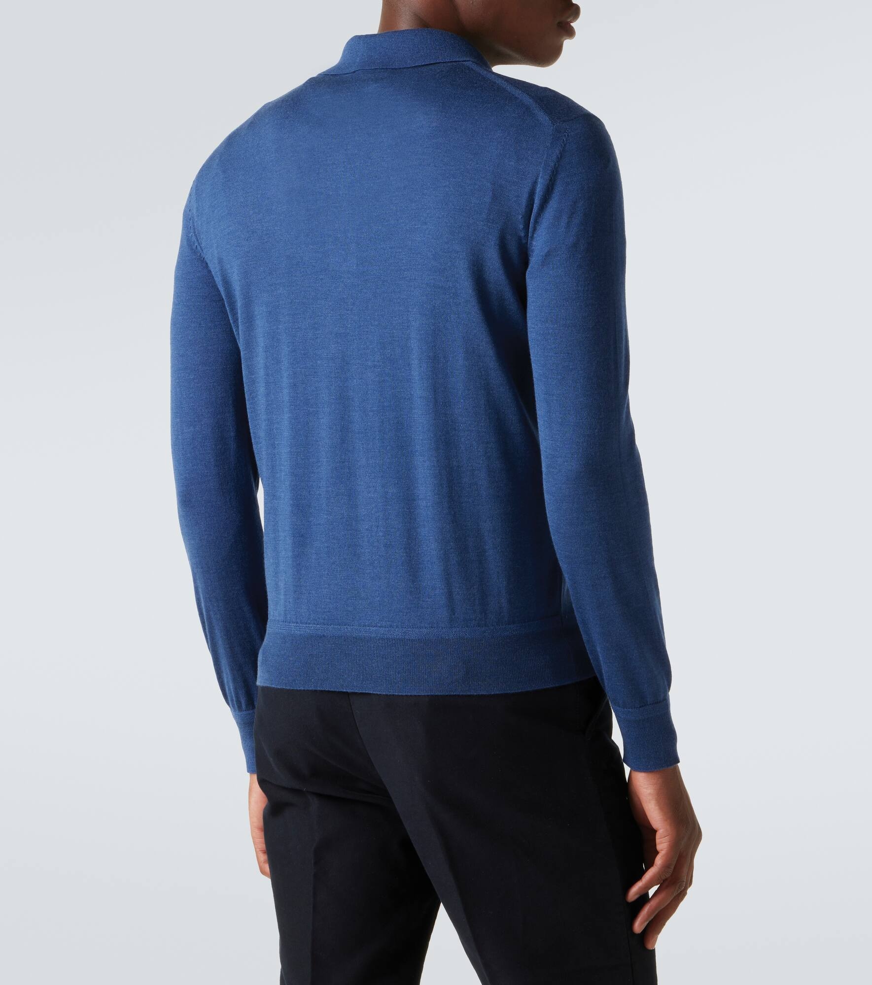 Cashmere and silk polo sweater - 4