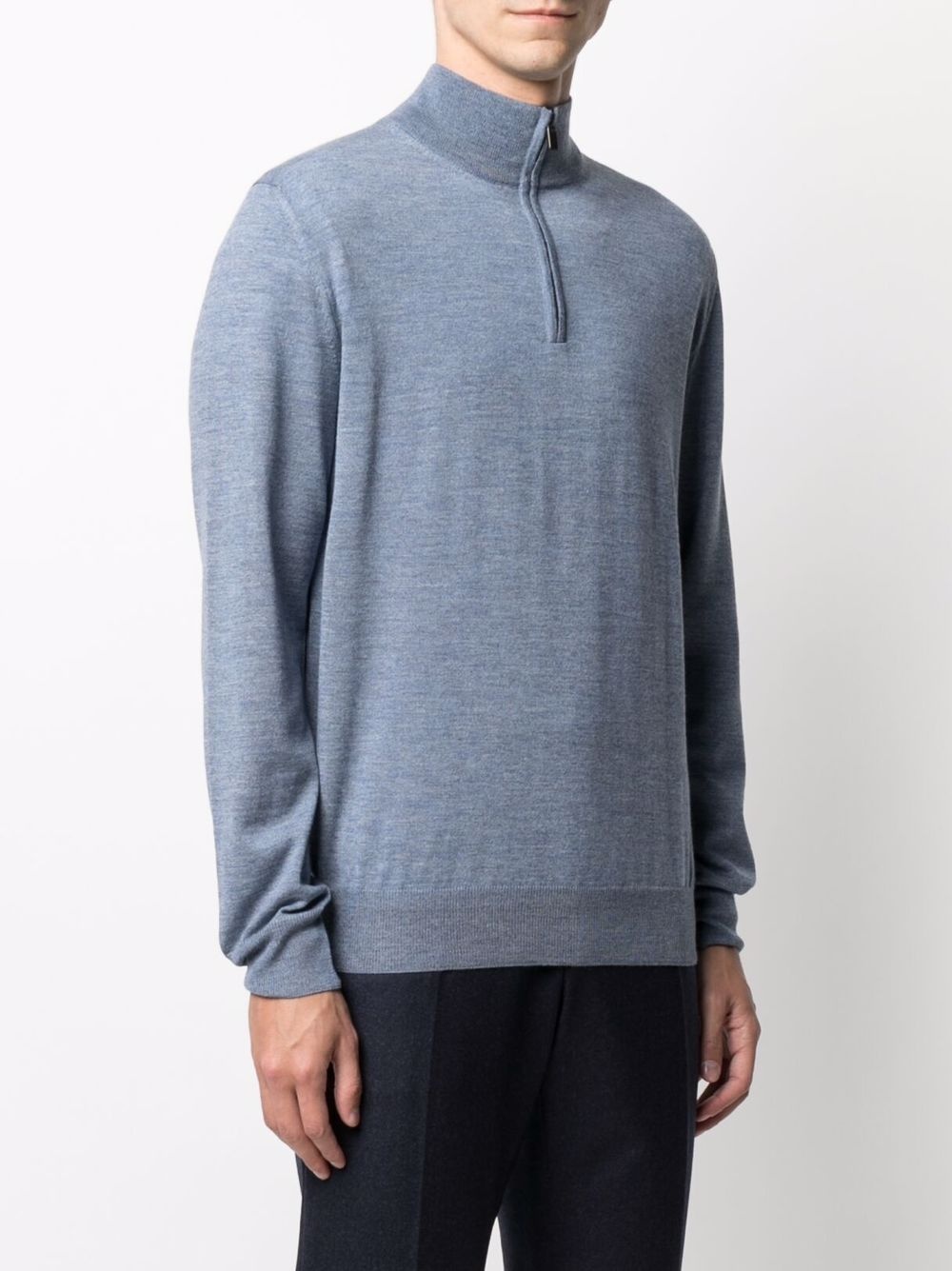 half-zip high-neck jumper - 3