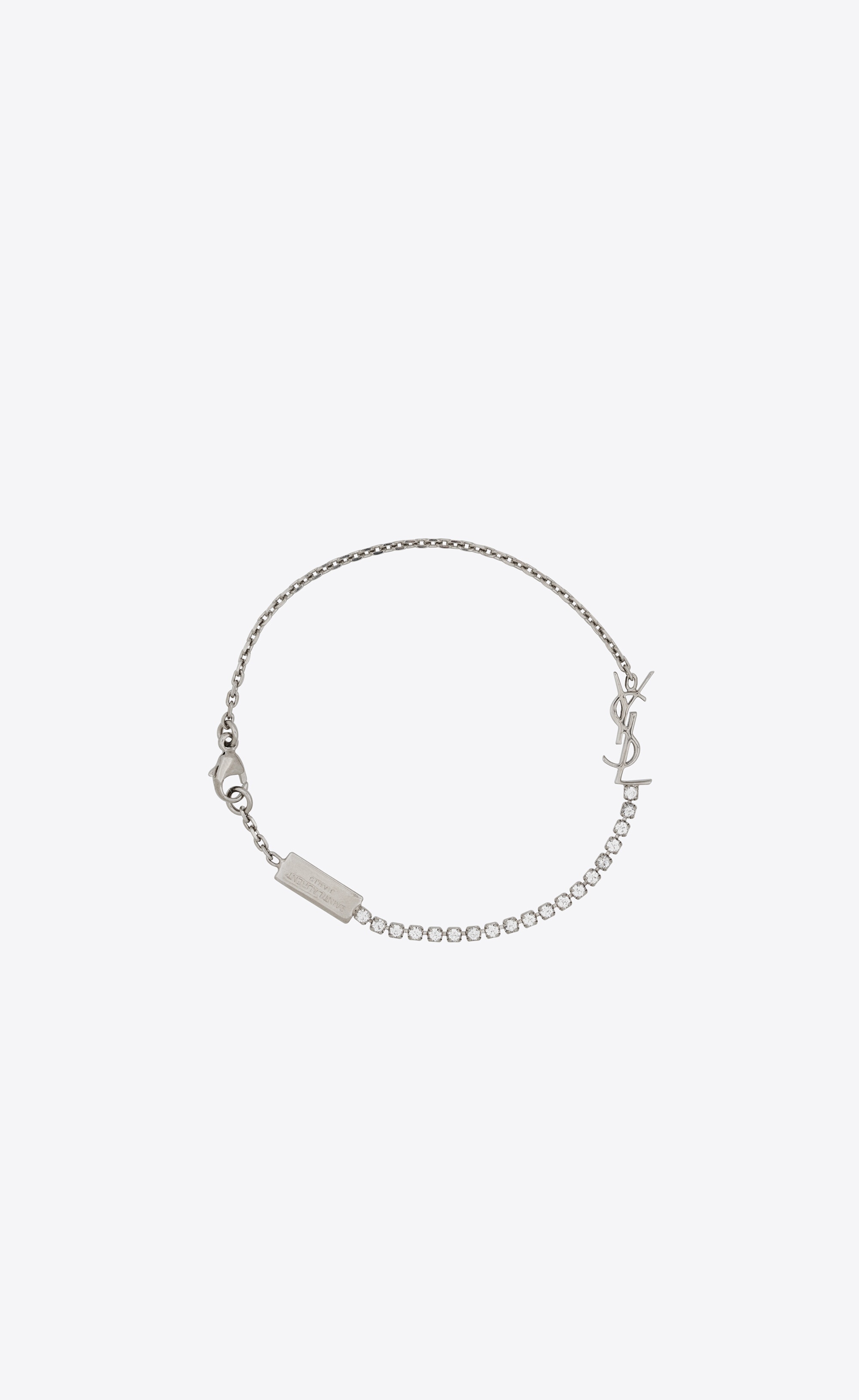 opyum rhinestone bracelet in metal - 1
