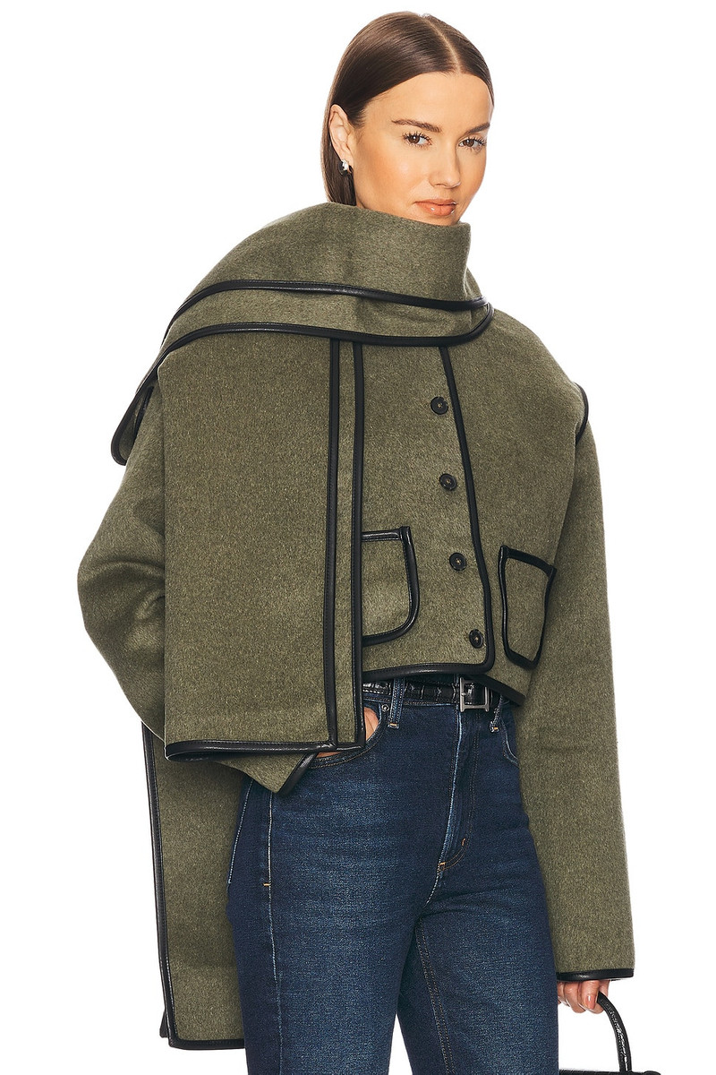 HELSA Boxy Jacket With Detachable Scarf outlook