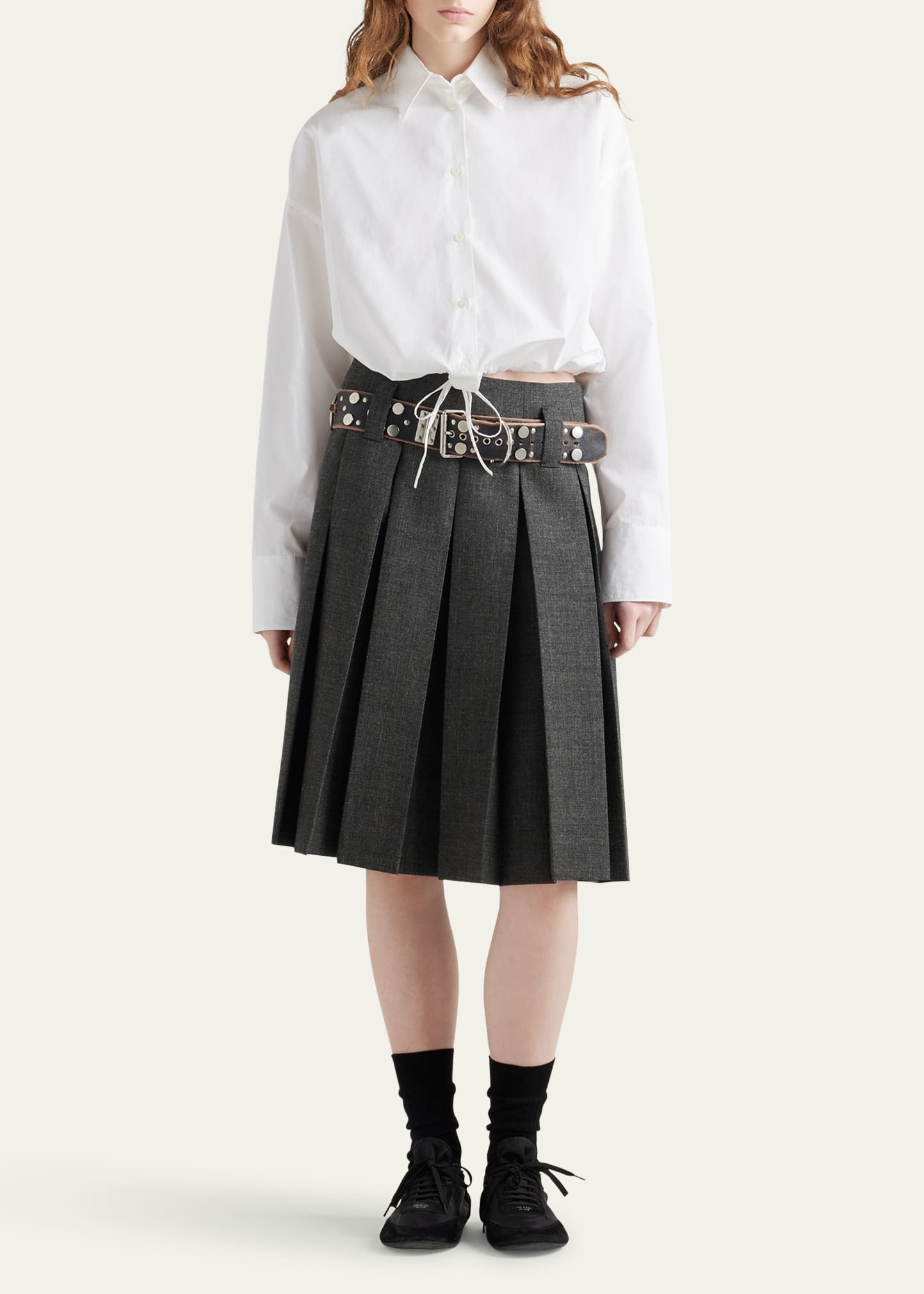 Drawstring Poplin Shirt - 2