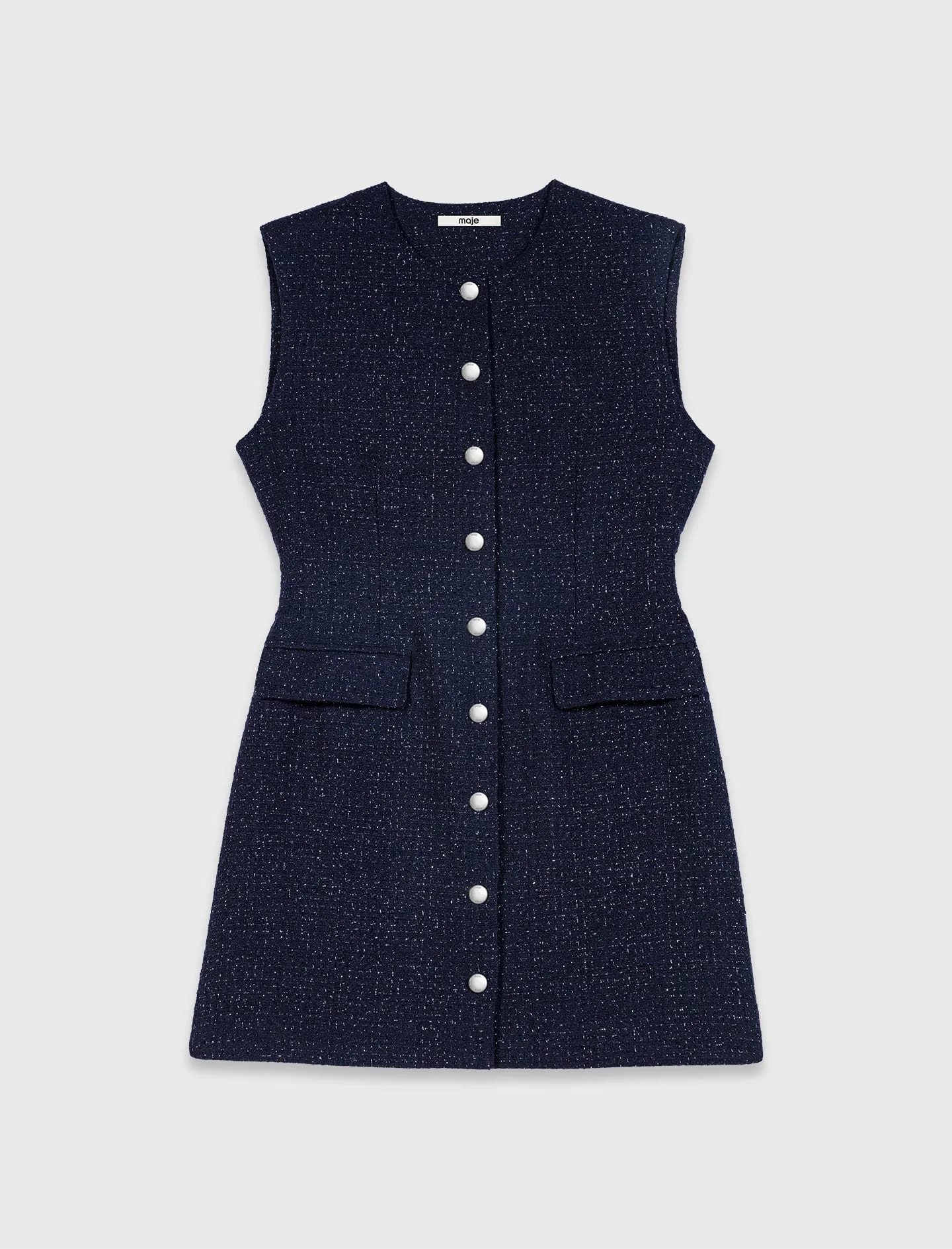 Short lurex tweed dress - 1