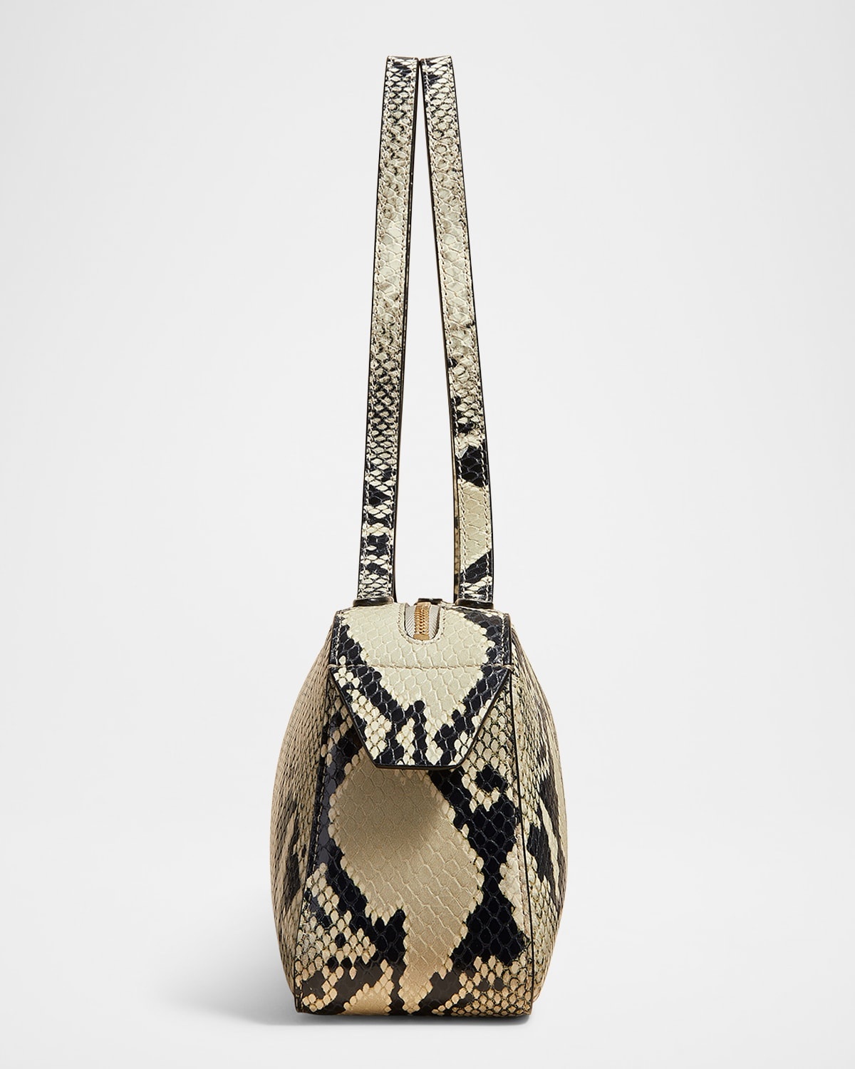 Simona Python-Embossed Leather Shoulder Bag - 4