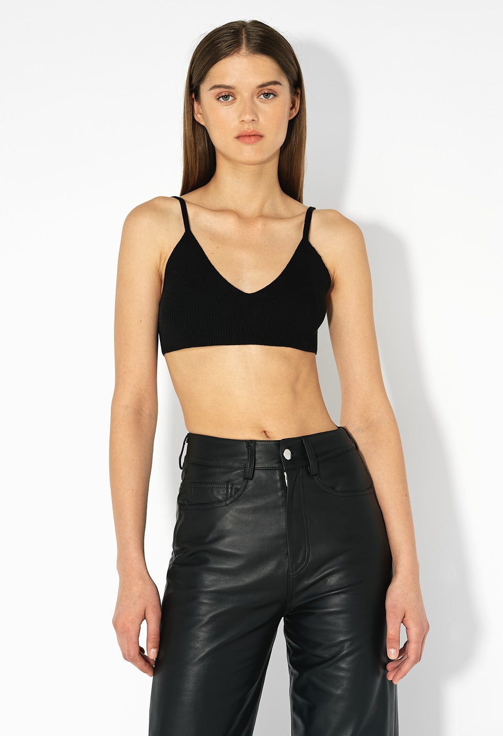 SILK COTTON RIB BRALETTE - 1