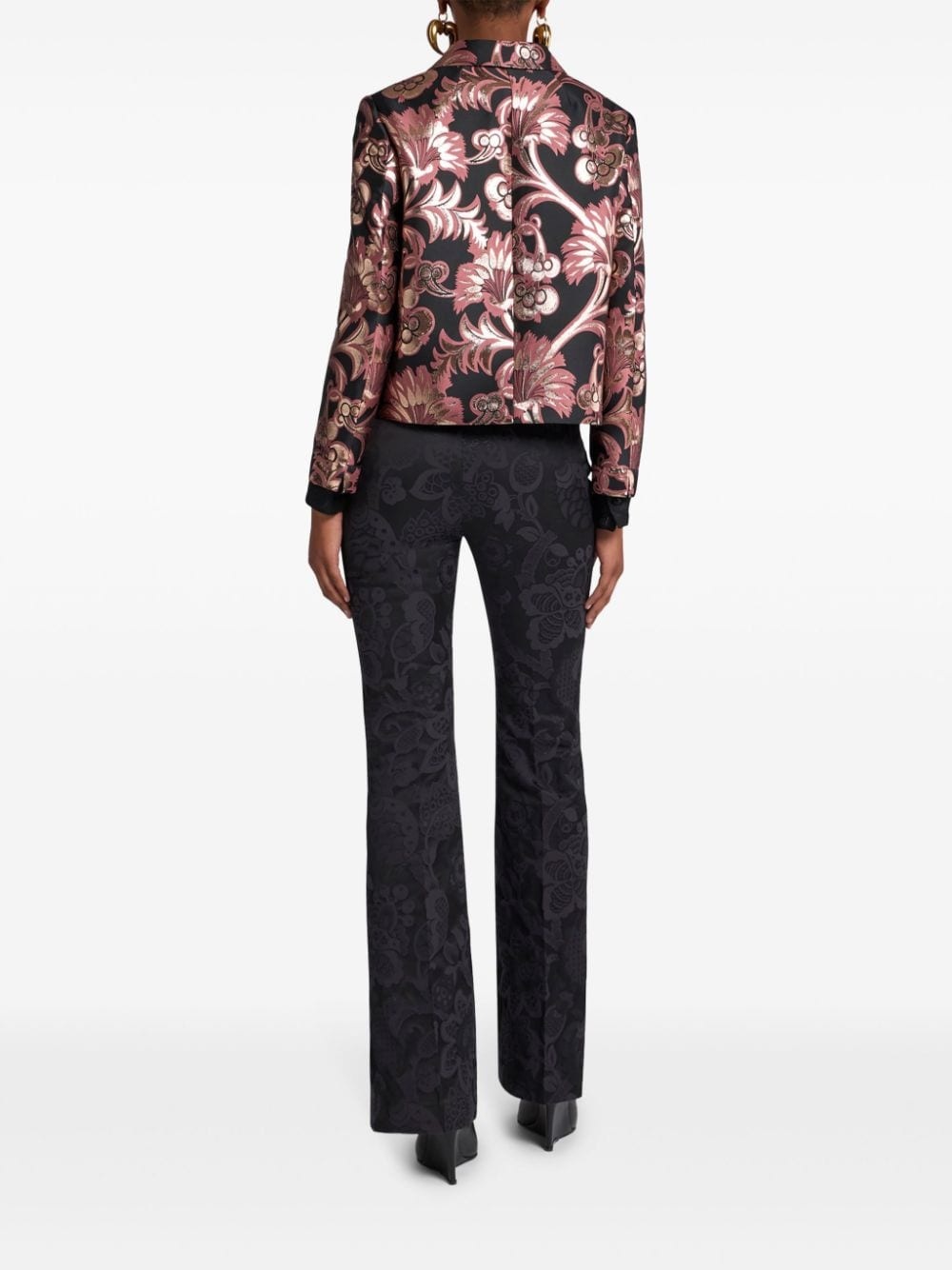 jacquard cropped jacket - 4