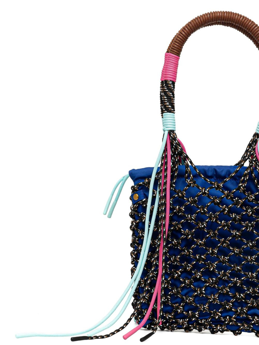 rope-trimmed bucket bag - 3