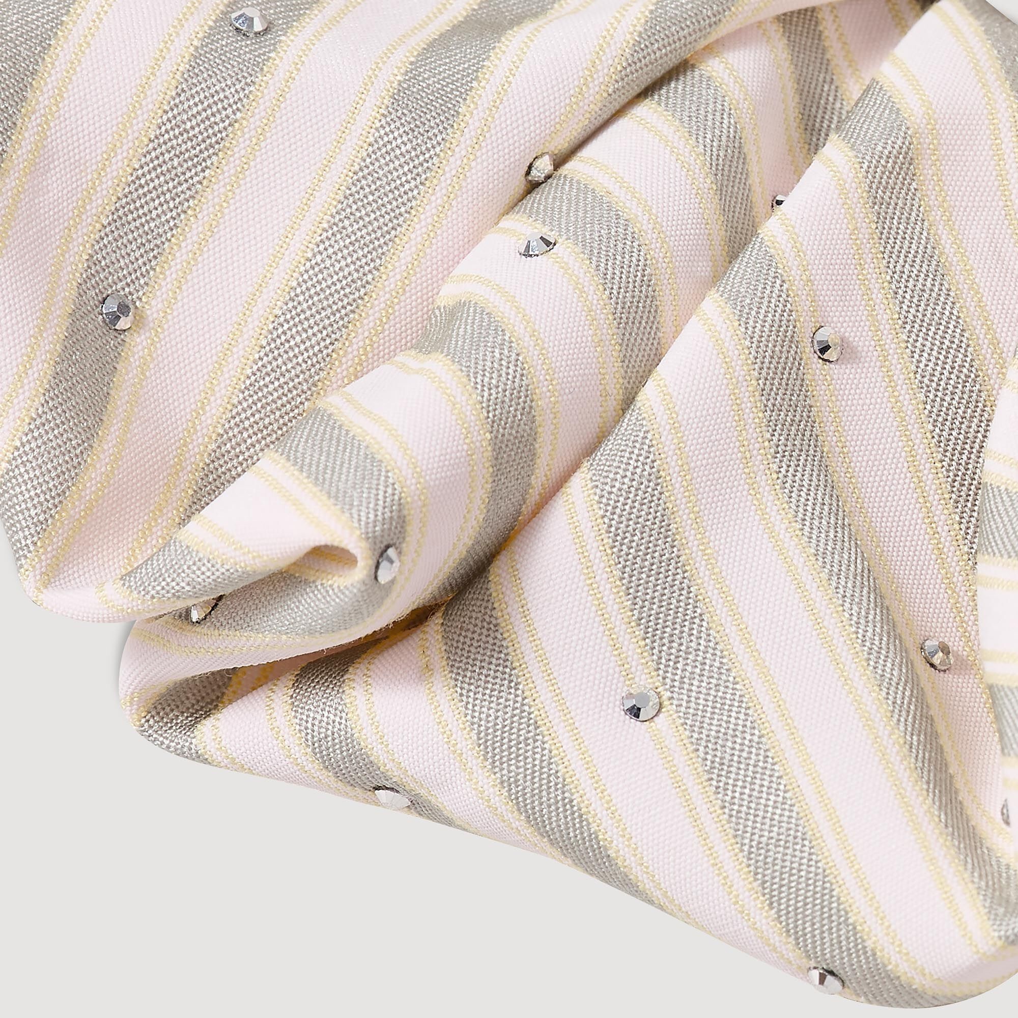 RHINESTONE STRIPED SCRUNCHIE - 2