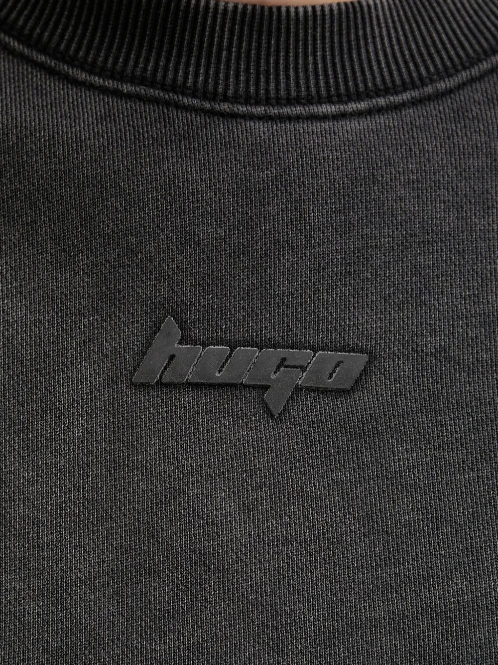 logo-embroidered cropped sweatshirt - 3