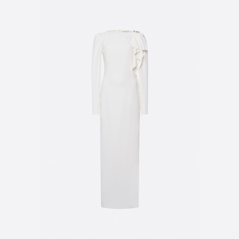 CADY EVENING DRESS WITH VOLANT 1