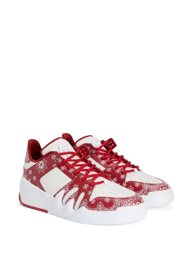 Giuseppe Zanotti Talon low-top bandana-print sneakers outlook