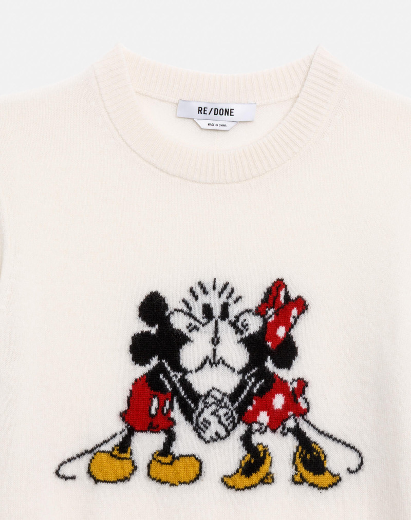 Cashmere "Mickey Mouse" Crewneck - Ivory Multi 4