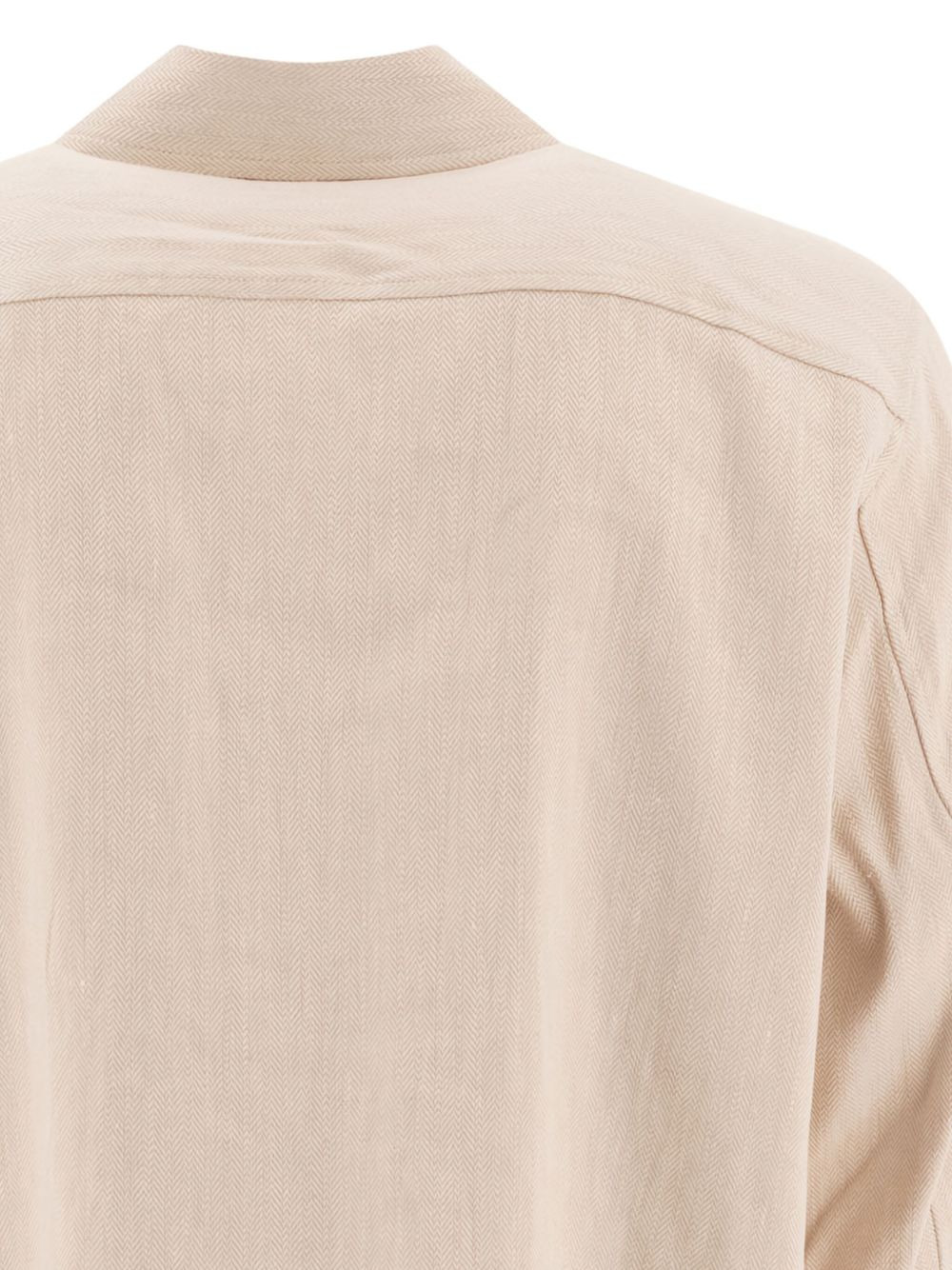 herringbone cotton-linen shirt - 3