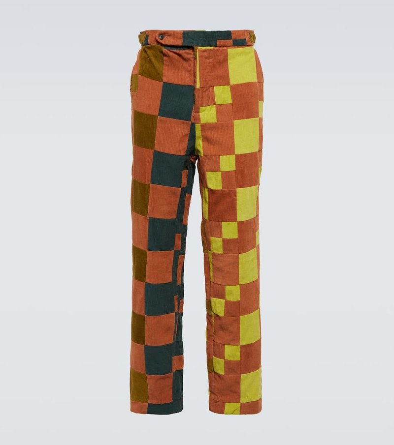 Patchwork corduroy pants - 1