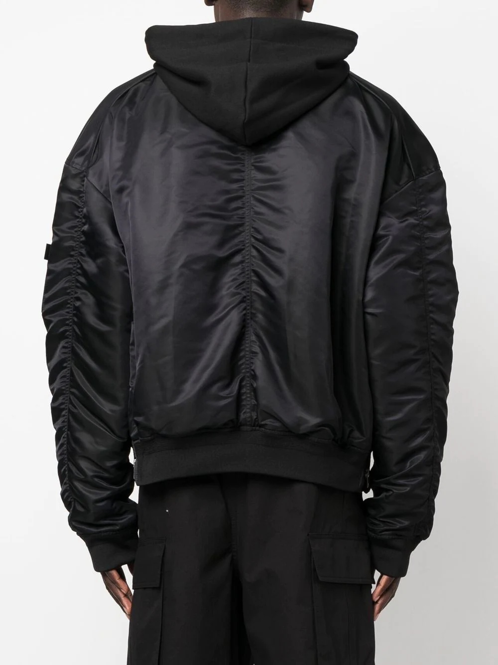 zip-up hooded bomber jacket - 4