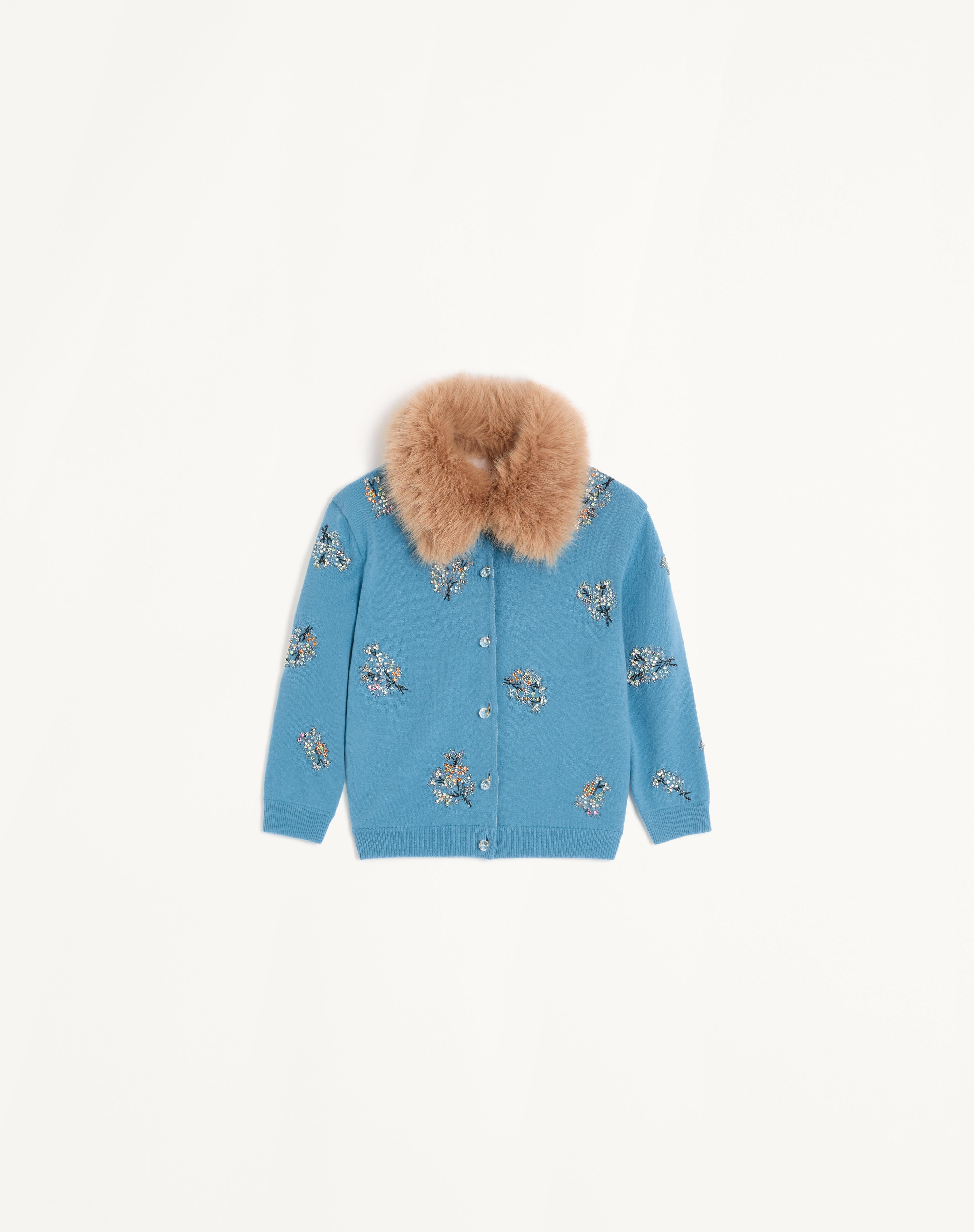 EMBROIDERED WOOL CARDIGAN - 1