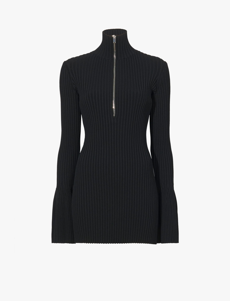 Viscose Rib Zip Sweater 1