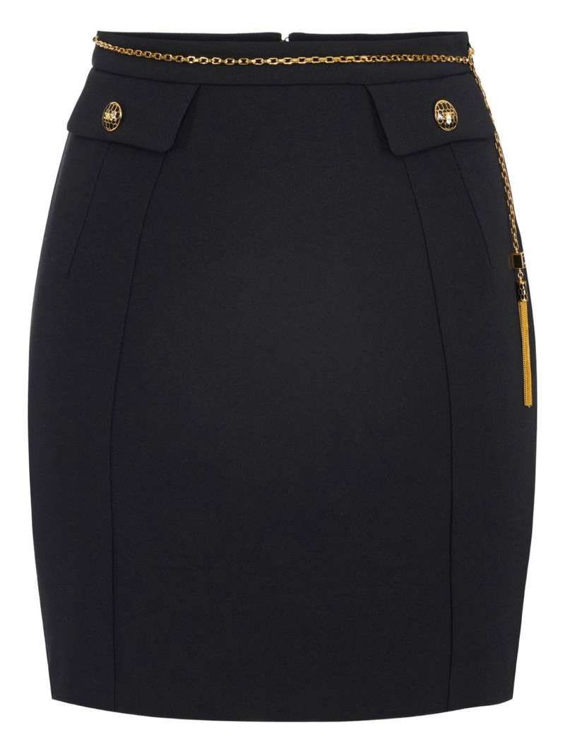 chain-embellished mini skirt 1