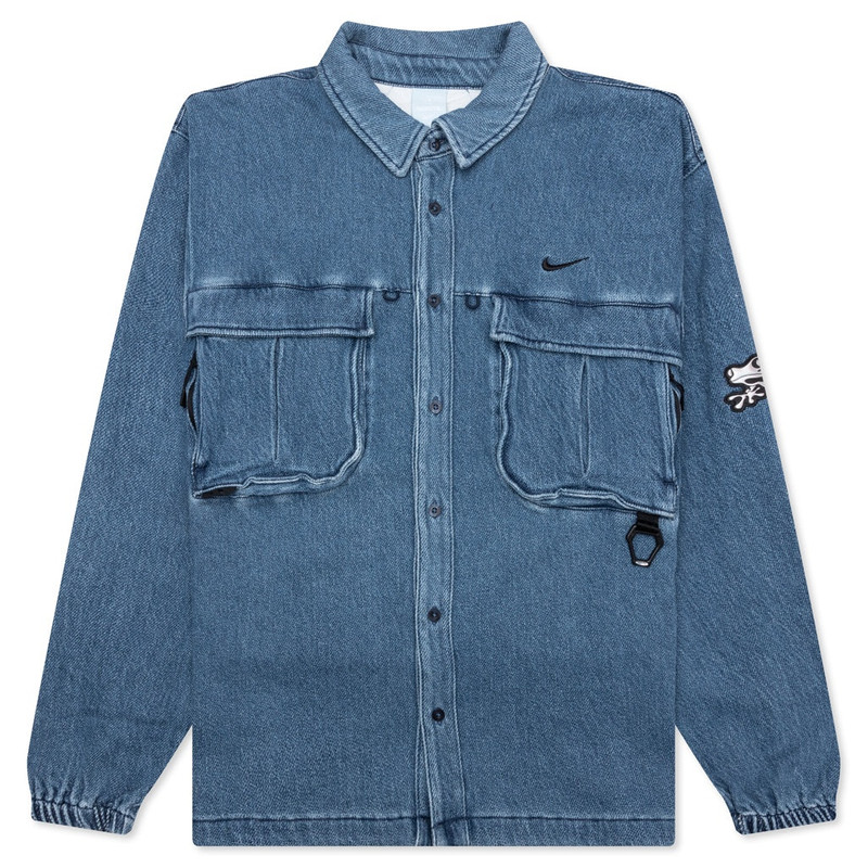 NIKE X NOCTA NRG OPAL DENIM BUTTON DOWN - FRENCH BLUE - 1