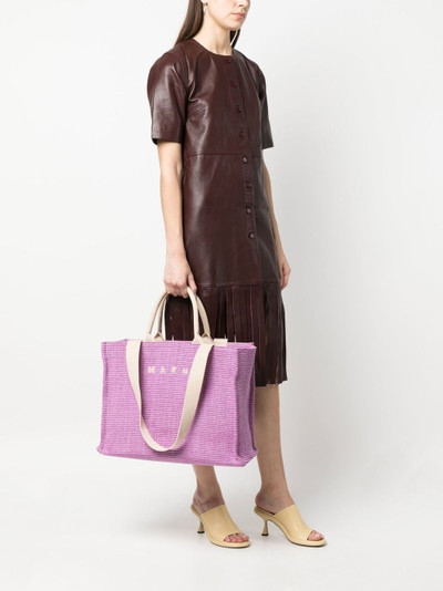 Marni embroidered-logo tote bag outlook