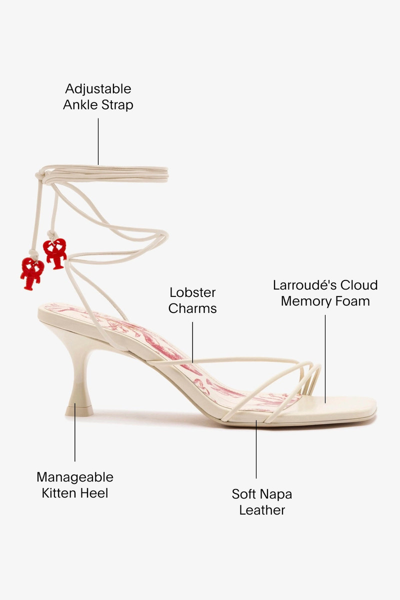 Nadia Sandal In Ivory Leather 5