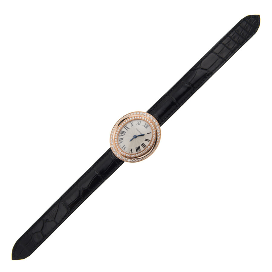 Pre-owned Cartier Hypnose Diamond Silvered Flinqué Sunray Dial Ladies Watch WJHY0006 - 3