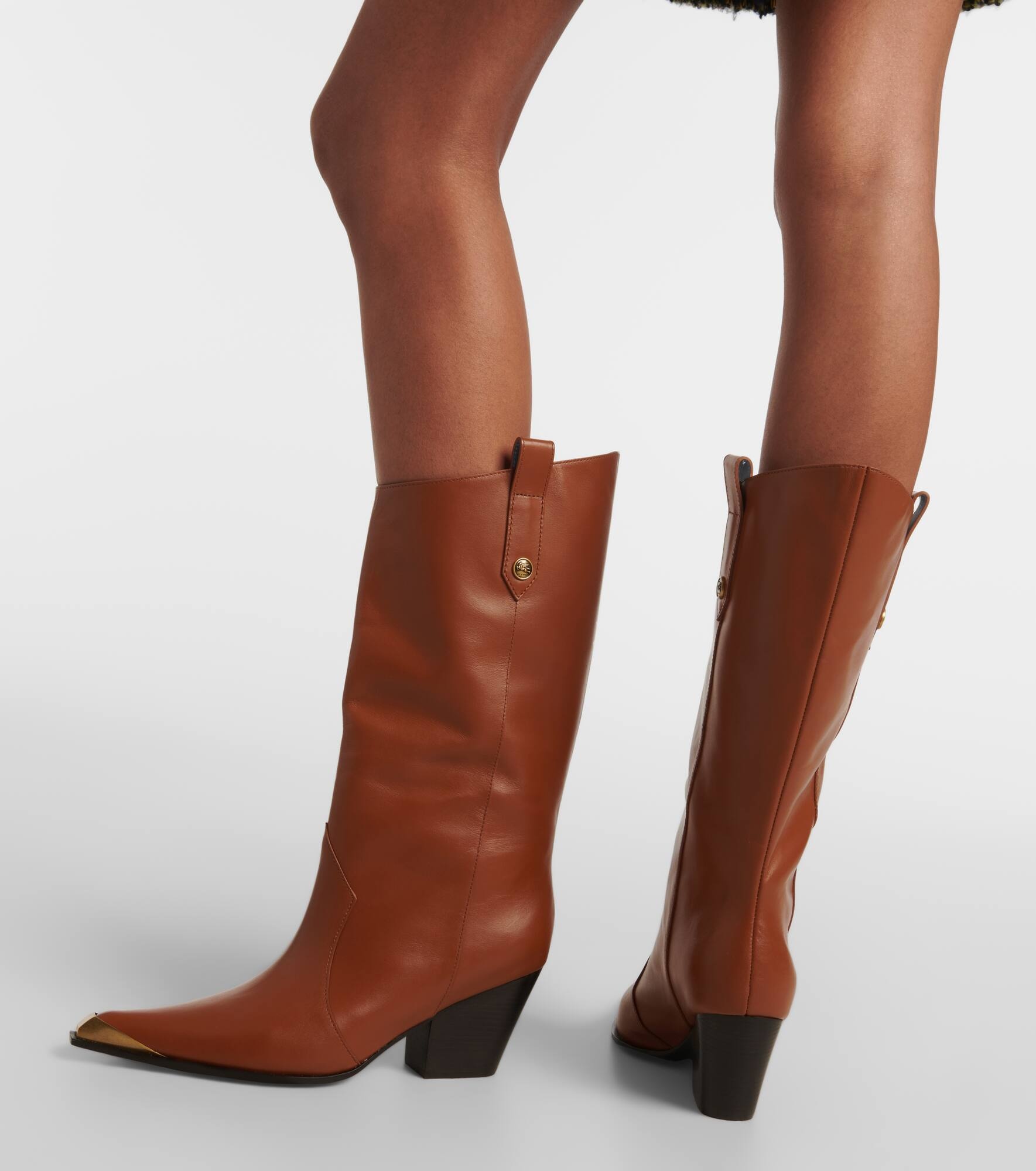 Leather cowboy boots - 7