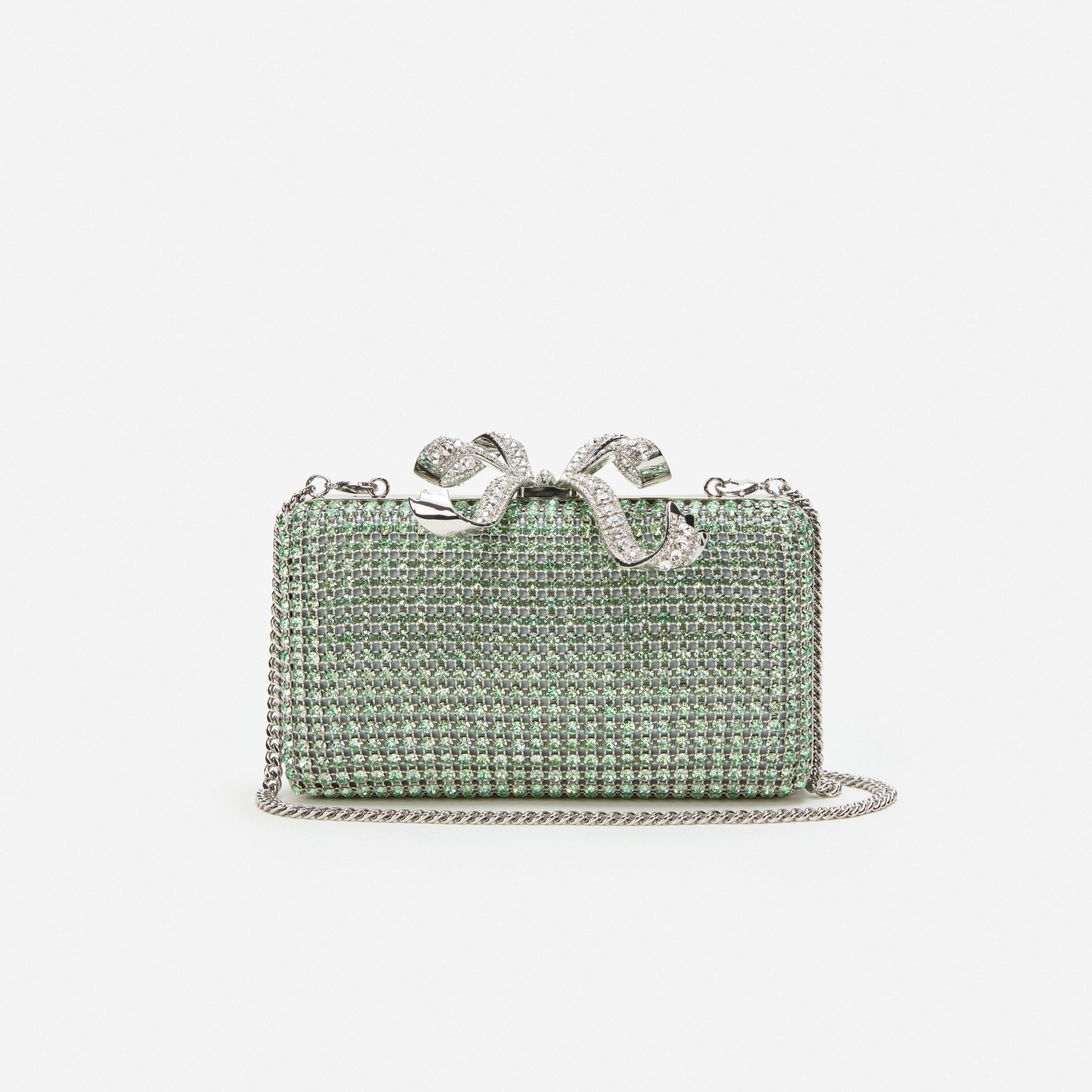 Green Chainmail Clutch Bag - 4