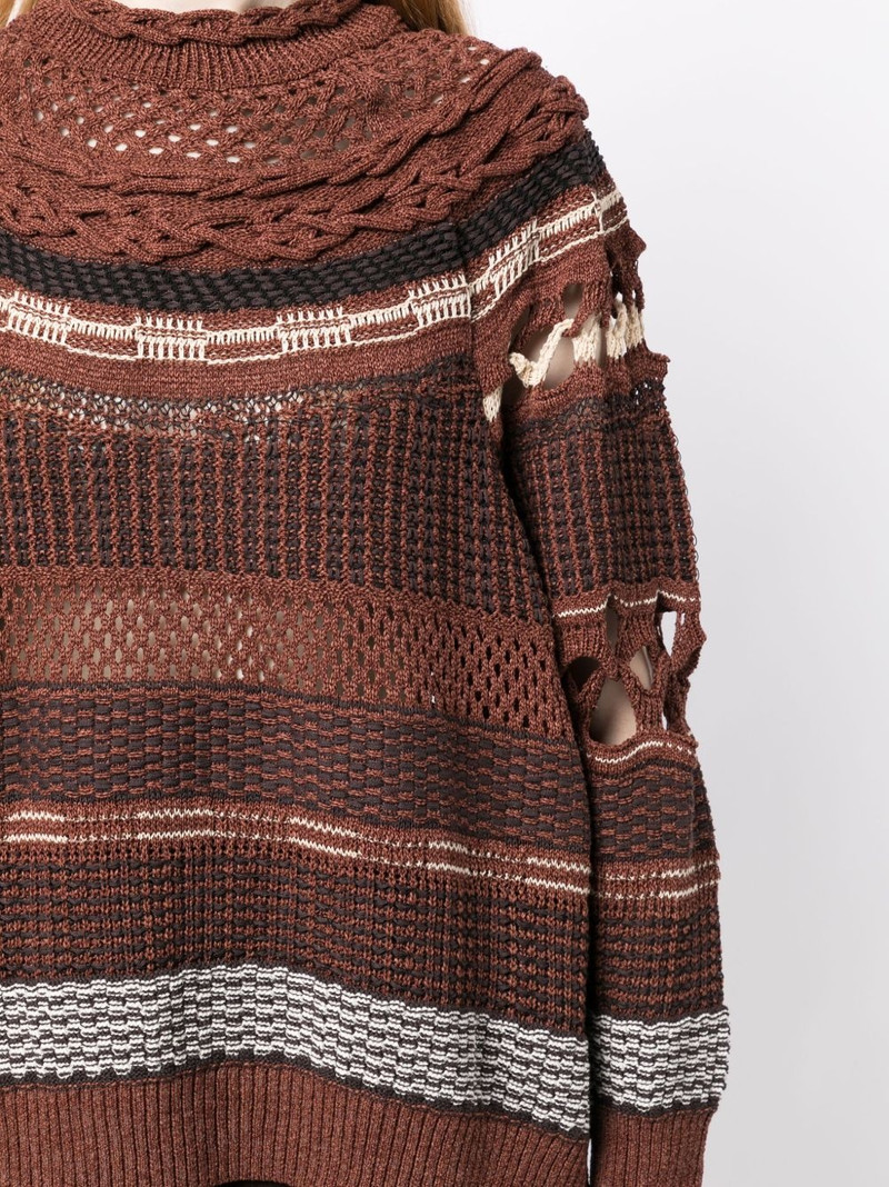 open-knit high-neck sweatshirt 5