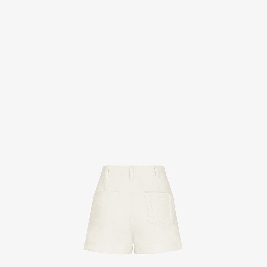 White denim shorts - 2