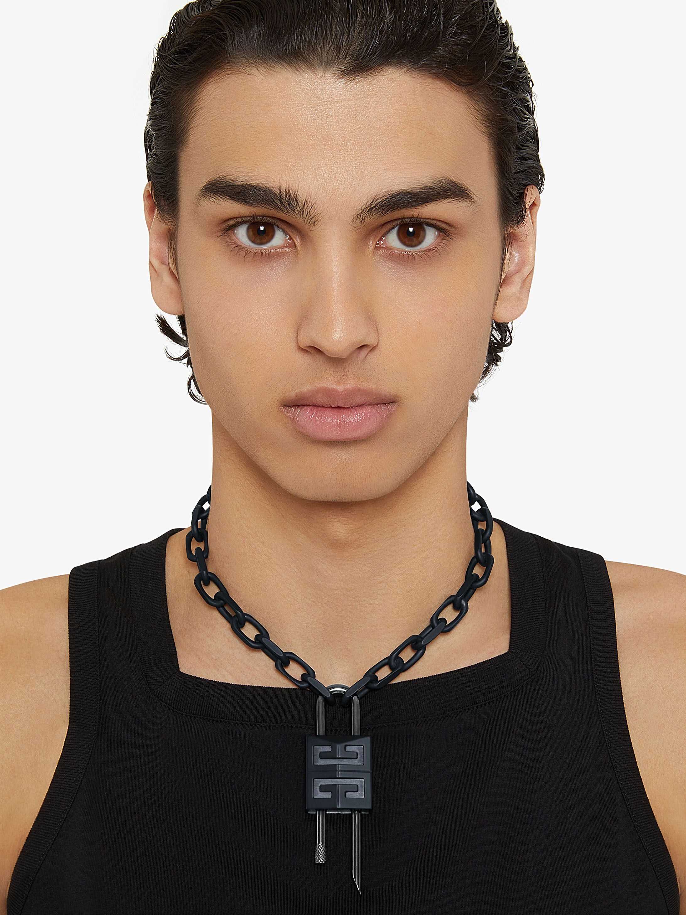 LOCK NECKLACE IN ENAMELLED METAL - 4