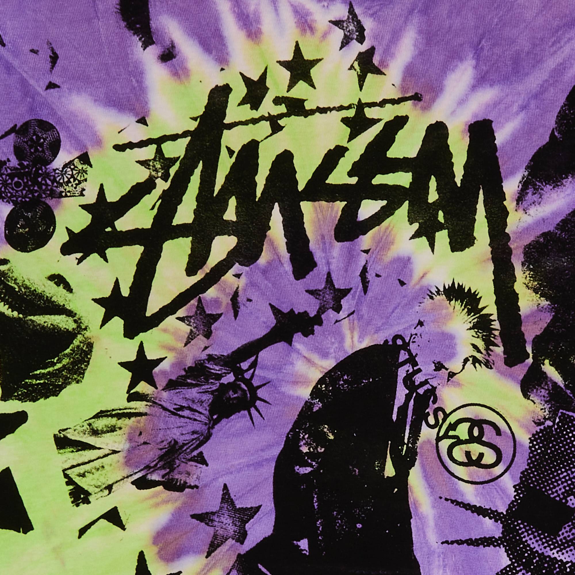 Stussy 8 ball Dice Tee 'Tie-Dye Purple/Green' - 3