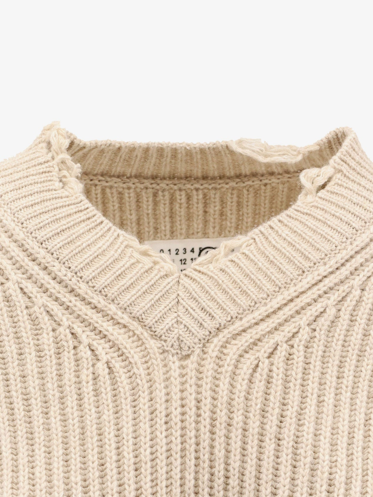 Wool Blend Sweater With Distressed Effect - 3