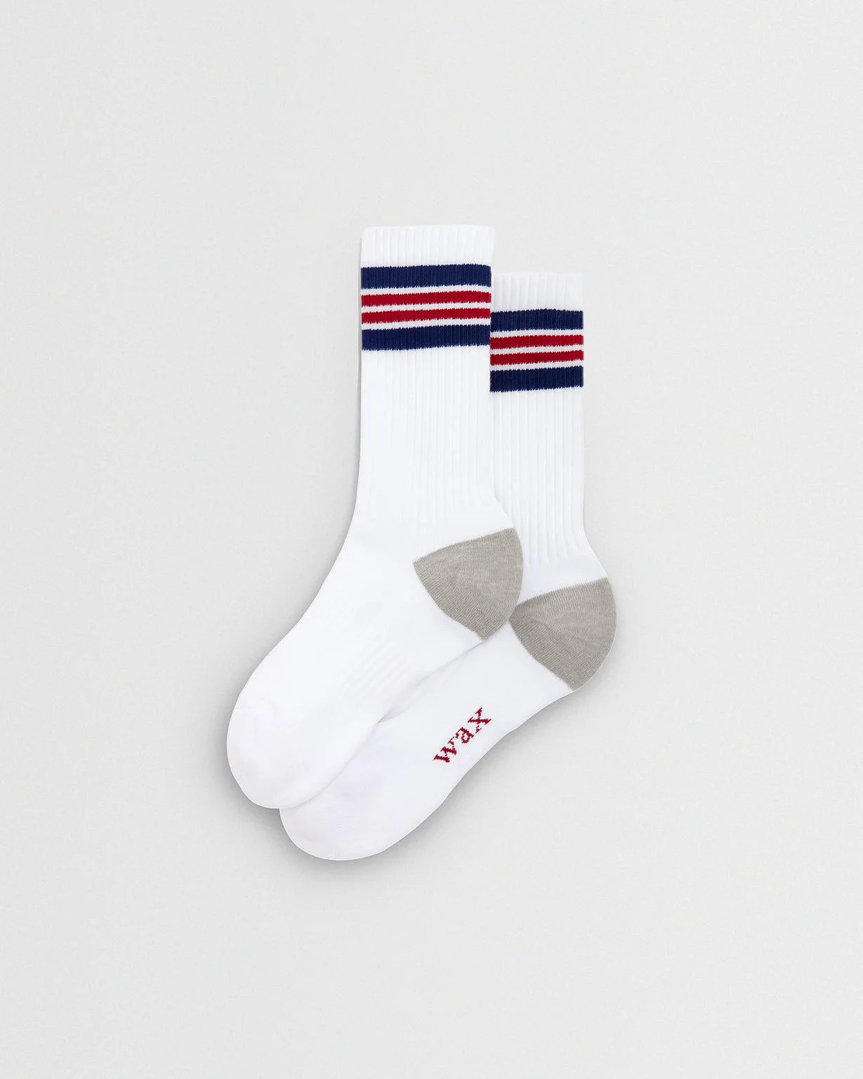 Thorpe - White And Red Branded Stripe Socks - 1