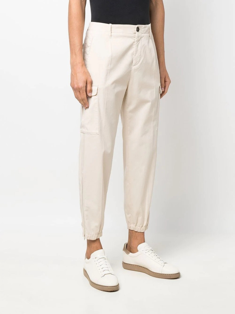 pressed-creased multi-pocket straight-leg trousers 3