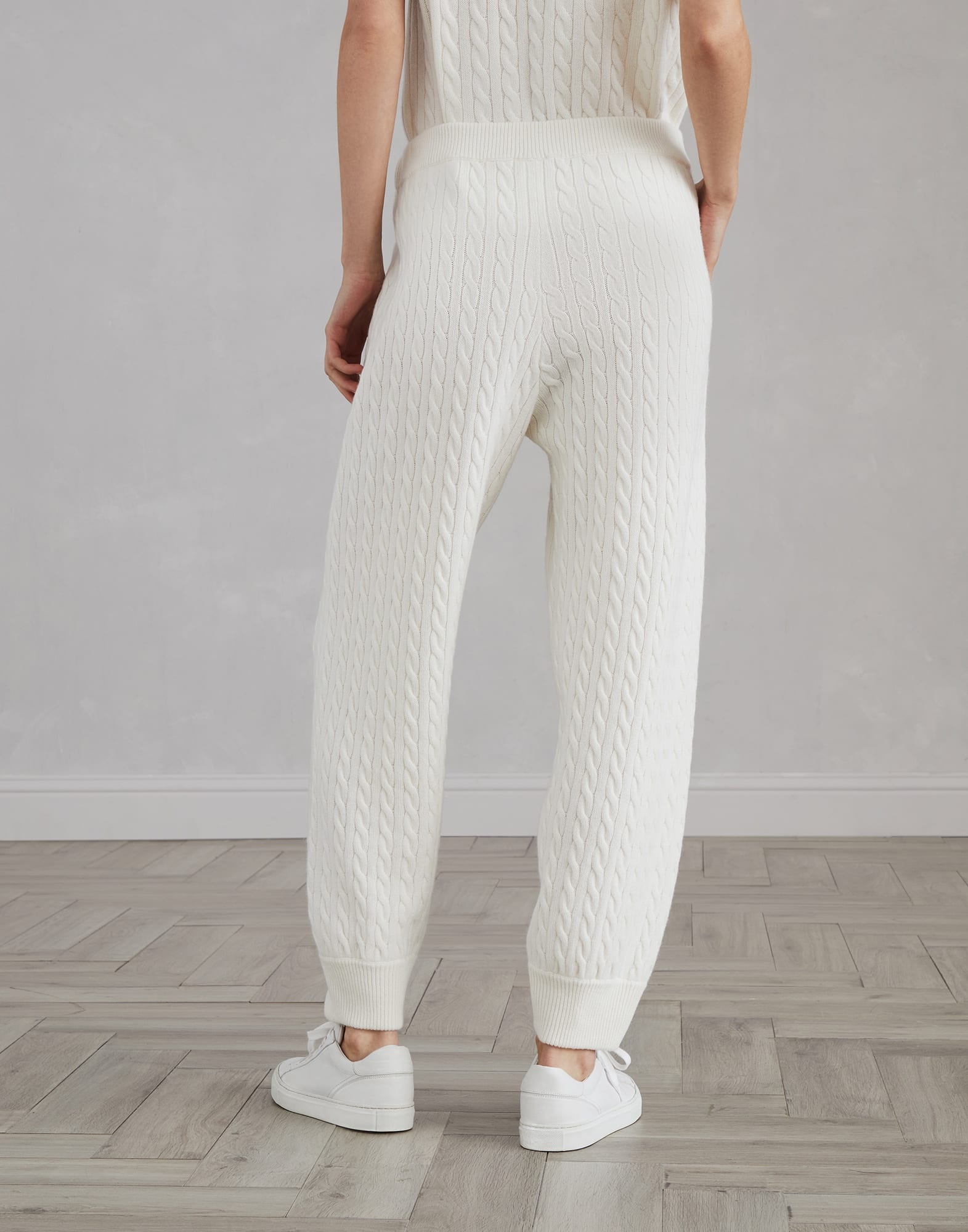 Cashmere cable knit trousers - 2