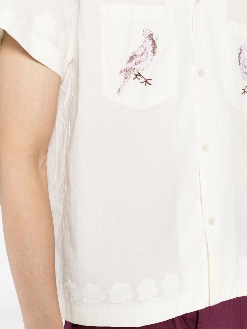 embroidered short-sleeve shirt - 5