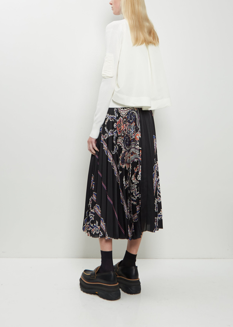 sacai Technical Twill x Cotton Knit Cardigan outlook