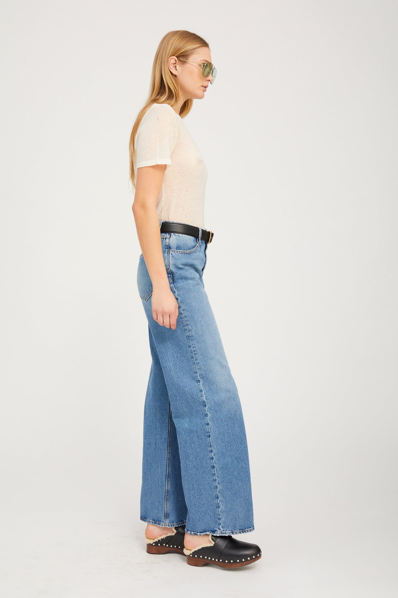 IVORY TISSUE CASHMERE CLASSIC TEE - 10