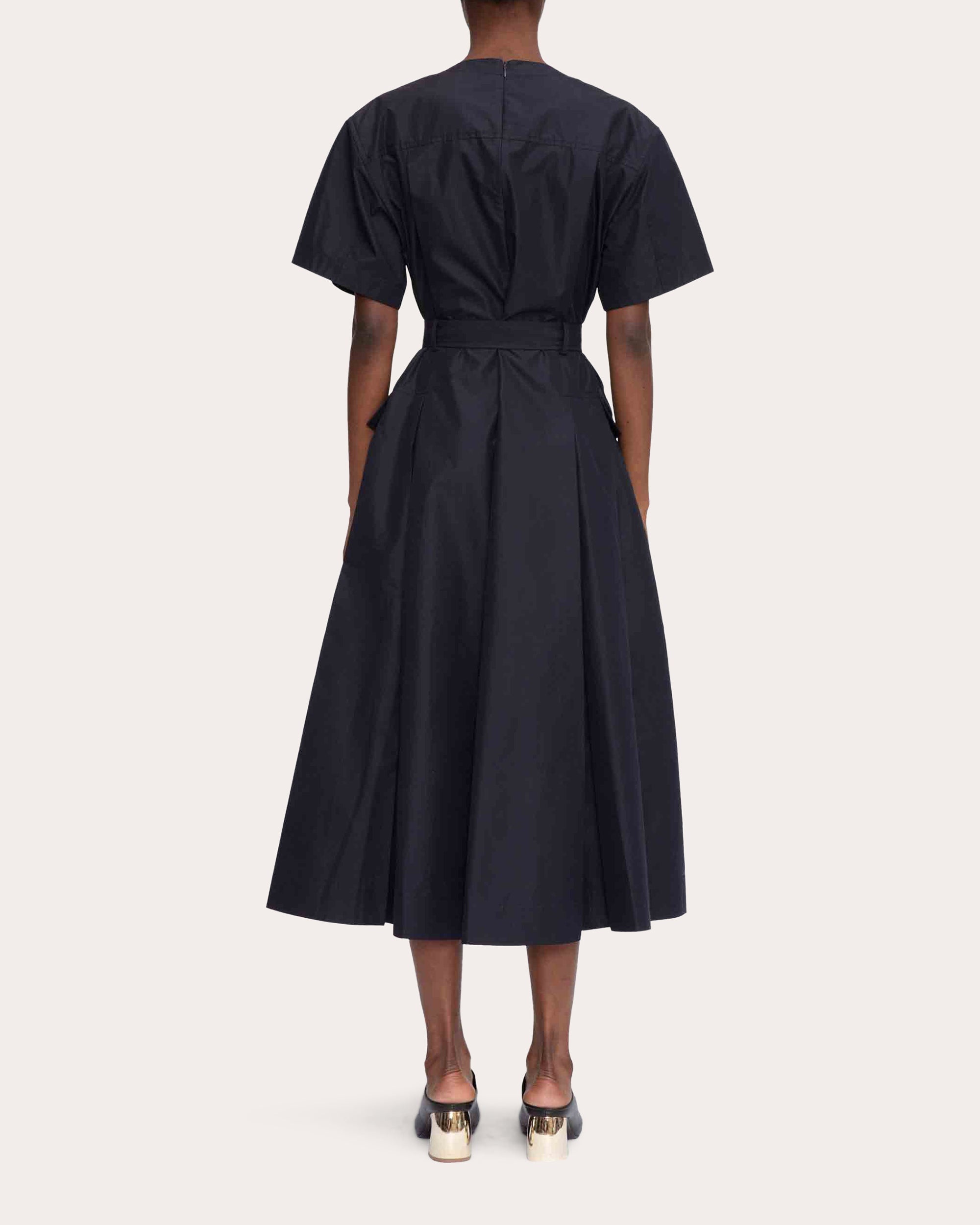 Belted Techno Poplin Midi Dress - 2