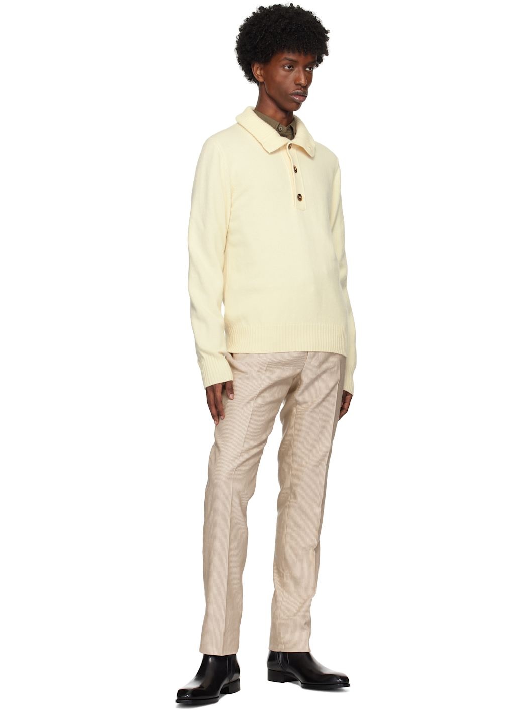 Beige Glamorous Cord Dyllan Trousers - 4