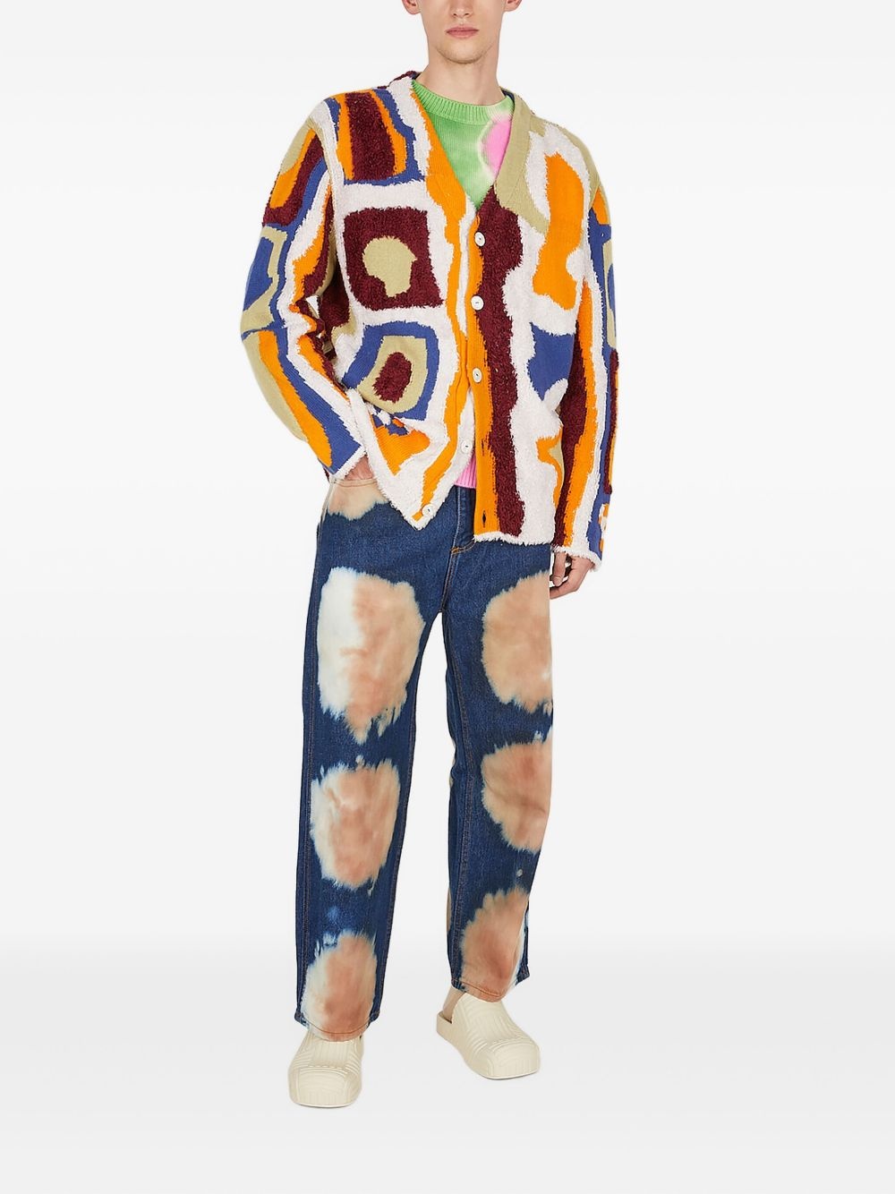 abstract-pattern cardigan - 2