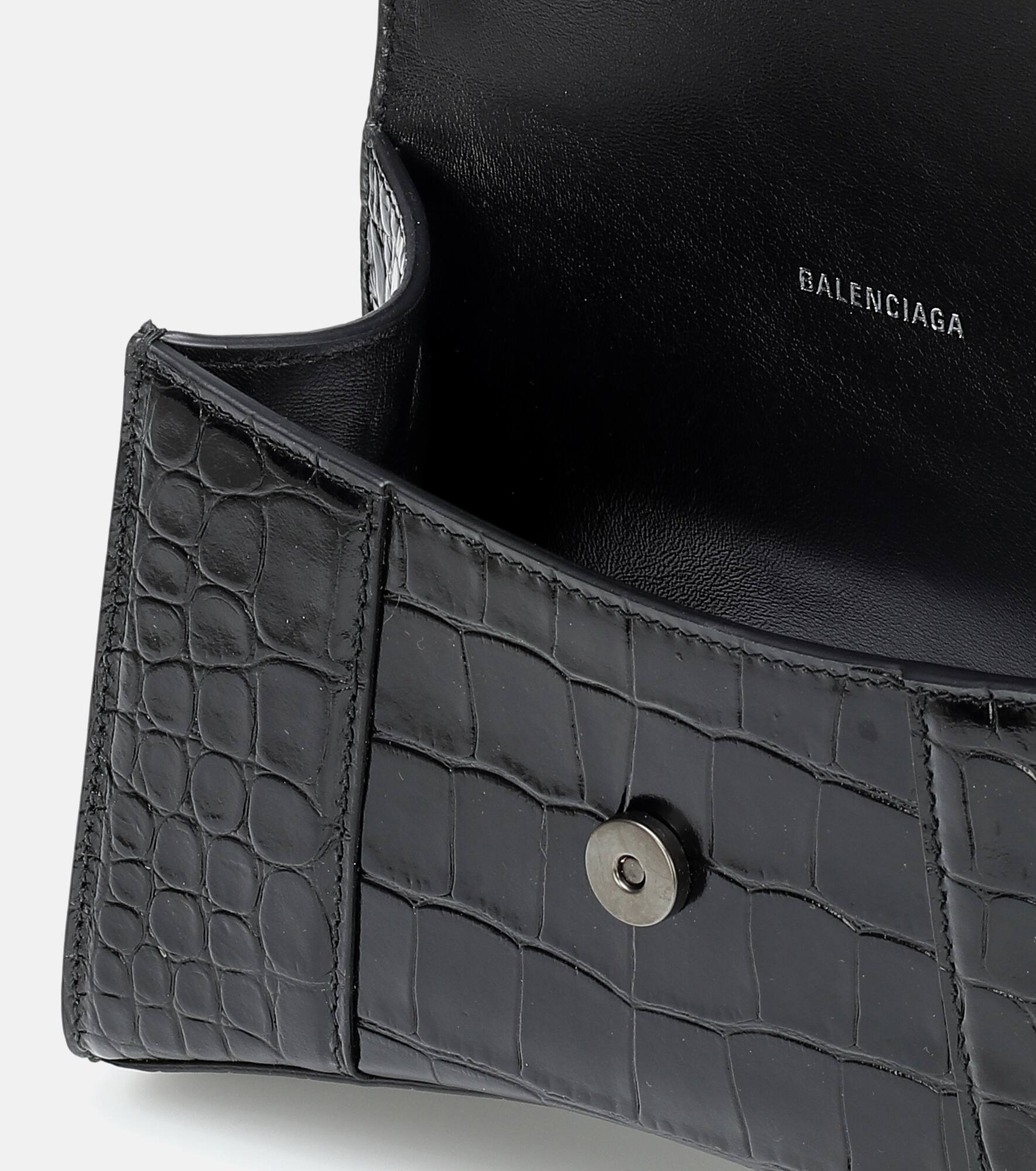 Hourglass XS leather crossbody bag - 3